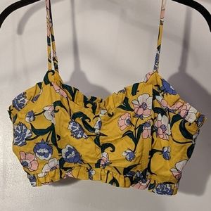 Ruffle floral crop top Moon River